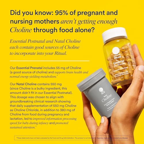 Image of Ritual Women's Postnatal Multivitamin - 60 Capsules - 30 Servings | Key Essential Vitamins and Minerals - Support Mom and Baby Postpartum, Throughout Lactation* - Choline, DHA - Vegan - Citrus