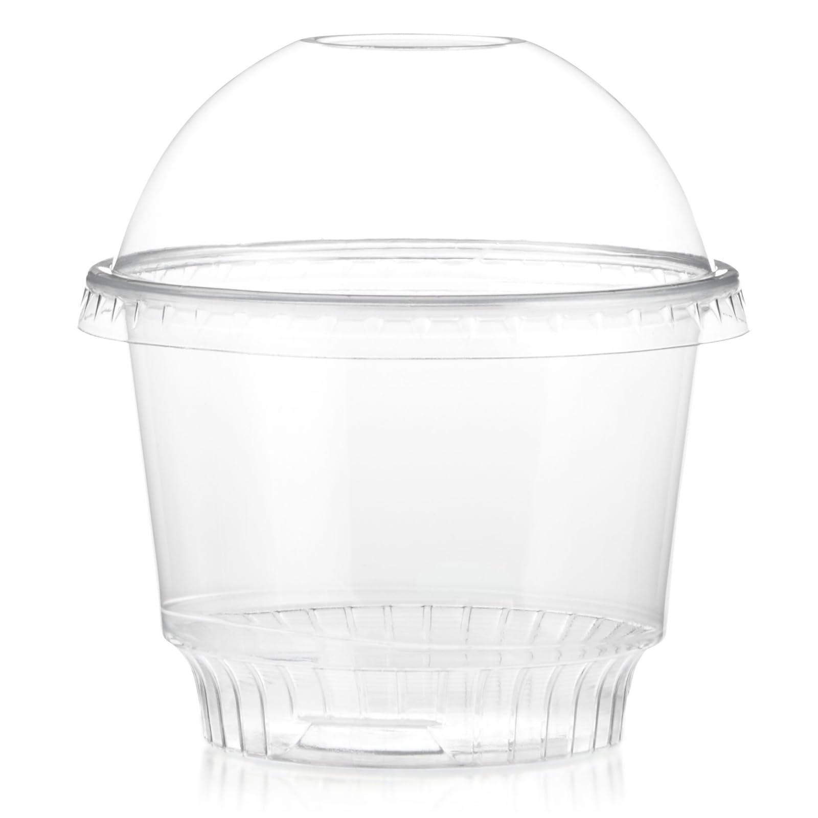 Vasos de helado de plástico transparente con tapas (10 onzas, 50 unidades)