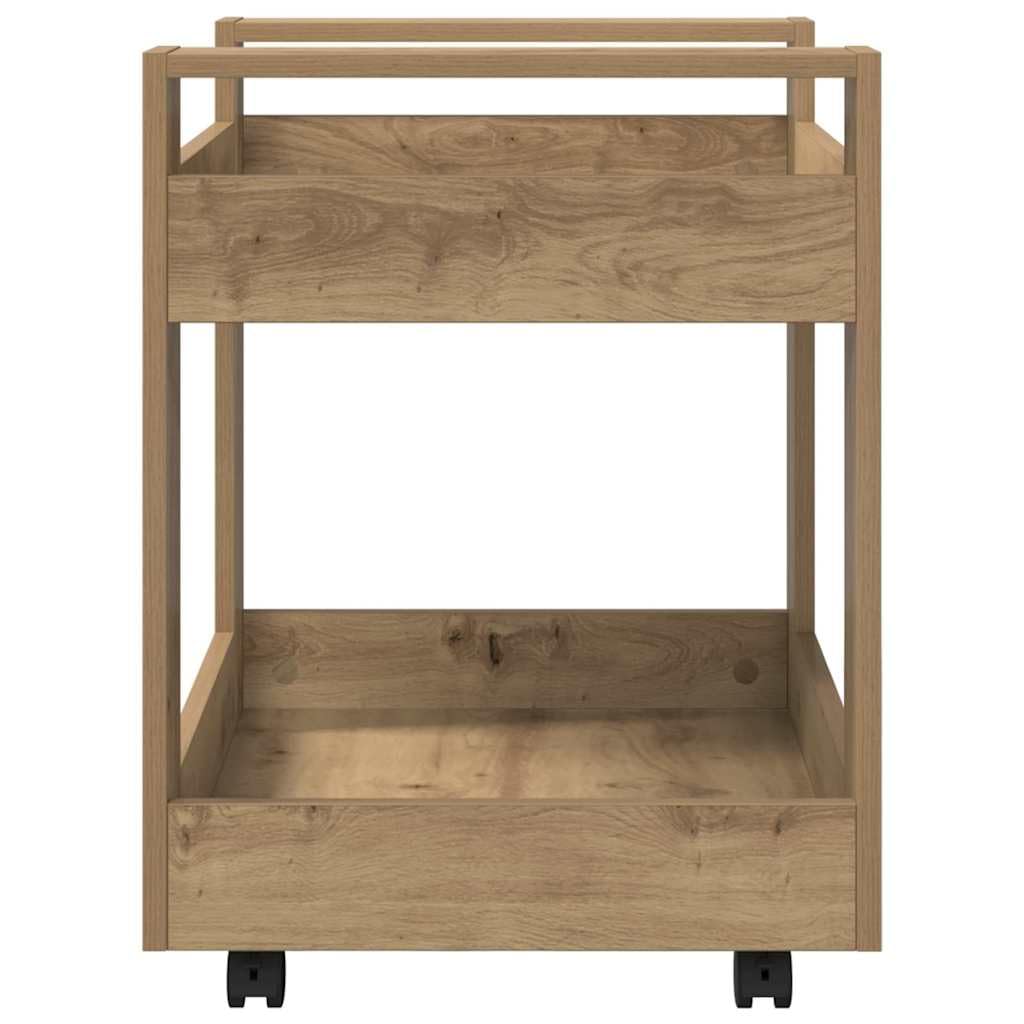 Hothingwell Carrello da ufficio in legno di ingegneria, 60 x 45 x 60 cm