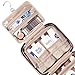 NISHEL Travel Toiletry Bag for women, Portable Hanging Organizer for Full-Sized Shampoo, Conditioner, Brushes Set, Makeup Accessories, Large Size, Pink