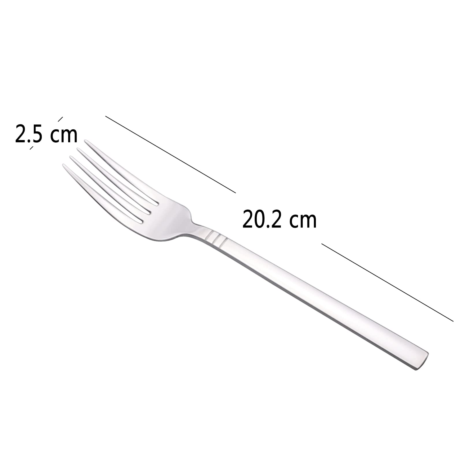 Morcte 12-Piece Stainless Steel Dinner Forks, Stainless Steel Table Forks, Silver - Image 2