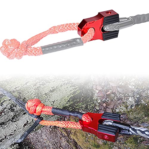 2X Flat Winch Shackle Mount Set Aluminum Alloy Rescue Trailer Hook Connector Compatible With Jeep Rubicion Rhino Warn Factor Smity Towing Truck Strap D-Ring #TOP3