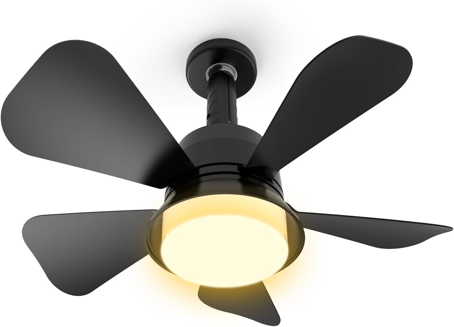 Ceiling Fans with Lights, Modern 3 Colors Dimmable Ceiling Fan with Remote Control, 3 Wind Speeds, Black Ceiling Fans for Bedroom, Laurny Room, Farmhouse