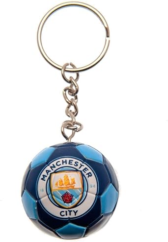 MANCHESTER CITY FC Football Keyring One Size Blue