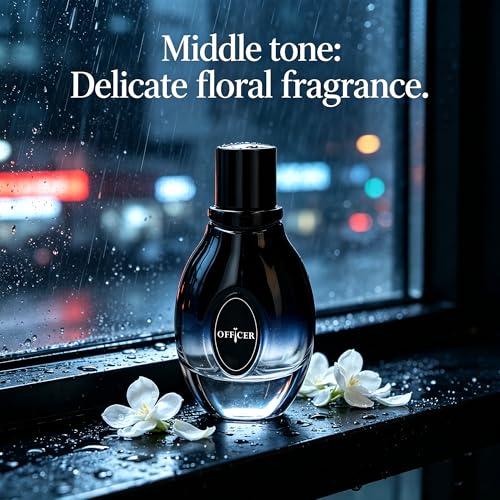 Image of A CENTER Officer Men's Cologne | 100ml Woody Fougere Eau de Parfum | Fresh Bergamot & Leather Scent | Premium Cologne Gift for Him
