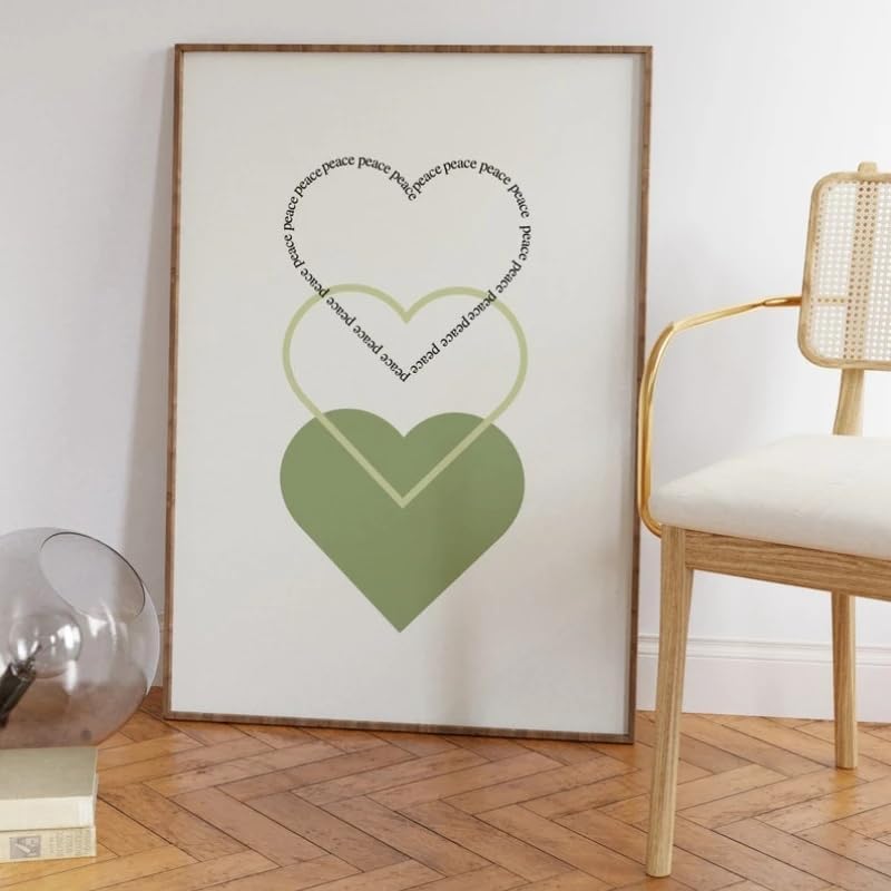 Affiche murale minimaliste verte style esthétique pour créer un cocon de douceur chez soi