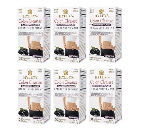 Hyleys Colon Cleanse Tea Blackberry Flavor (6 Pack - 150