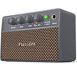 Flatsons FBA-10 Guitar Amplifier, Drive/Clean Tone Electric Guitars Amp, 10W Mini Portable Amp with Type-C Rechargeable Battery 6H Work, Wireless Vintage Guitar Speaker for Practice Travel (Gray)