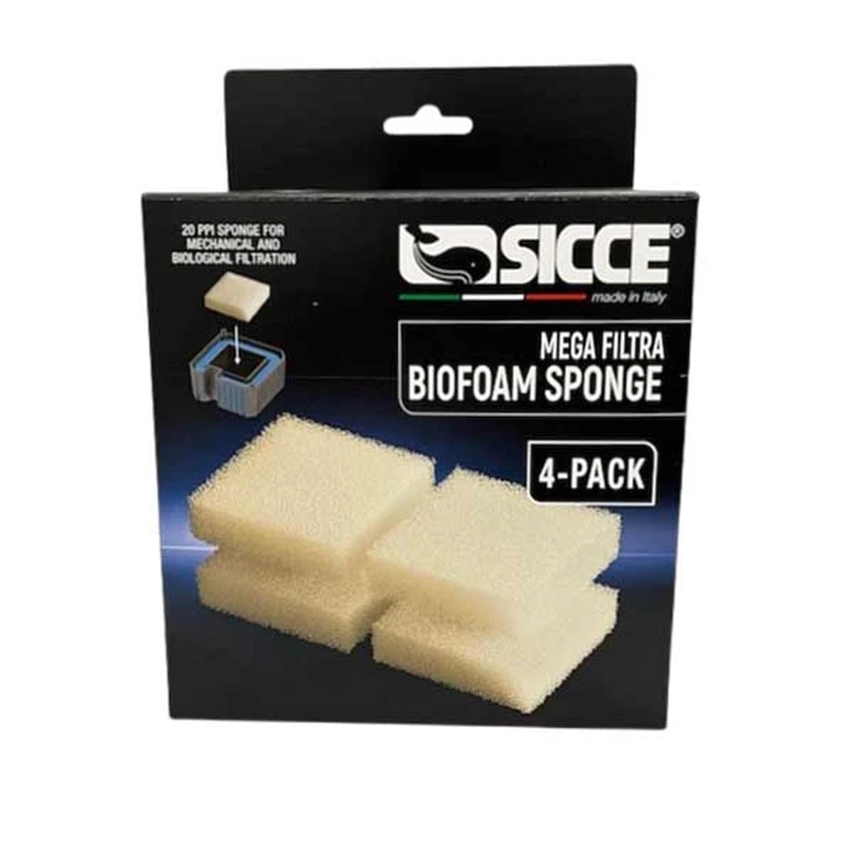 Sicce MEGA Filtra Lot de 2 filtres de rechange biologiques et mécaniques pour aquarium (éponge biomousse)