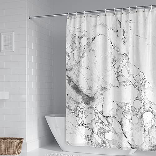 Rideau de douche polyester KnSam effet marbre pour salle de bain zen