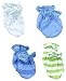 Gerber Baby-Boys Newborn 4 Pack Mittens - Stripes, Blue, 0-3 Months