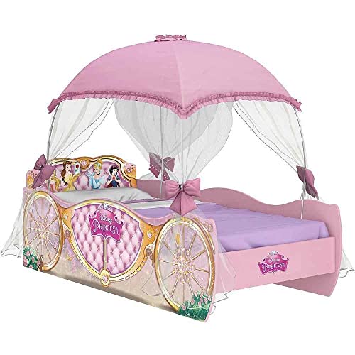 Cama Infantil Princesas Original Disney Star com Dossel Pura Magia