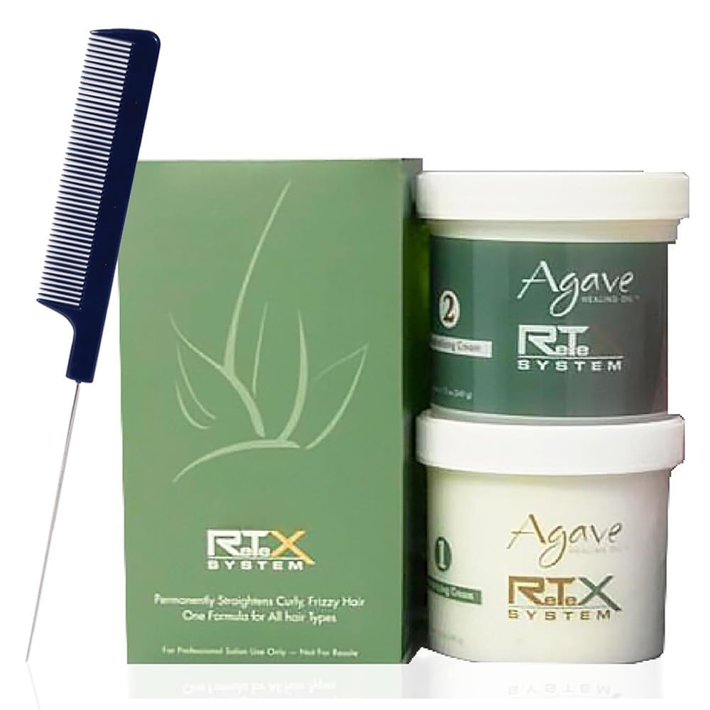 Agave Retex Hair Straightening System and M Hair Designs Detangling Comb Bundle White product thumbnail 2