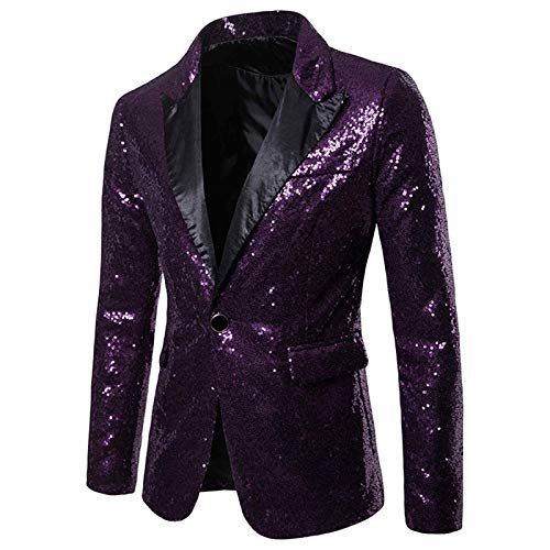Blazer homme paillettes brillant veste costume smoking fête