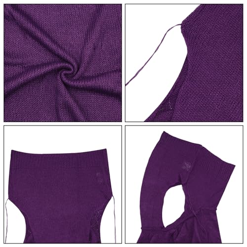 Image of Women's Knitted Hoodie Sweater Vest Sexy Sleeveless Hollow Out Hooded Crop Top Draped Sweatshirt Streetwear