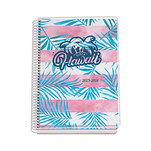 Dohe - Agenda Escolar 2023-2024 - Septiembre A Junio - Semana Vista - Tamaño: 14,5X21 Cm (A5) - Bilingüe: Español E Inglés - Material Escolar - Nexus Aloha