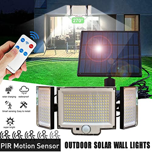 image for SPOTBRACE 3 Head Solar Lights Outdoor Motion Sensor, Upgraded 328 LED 