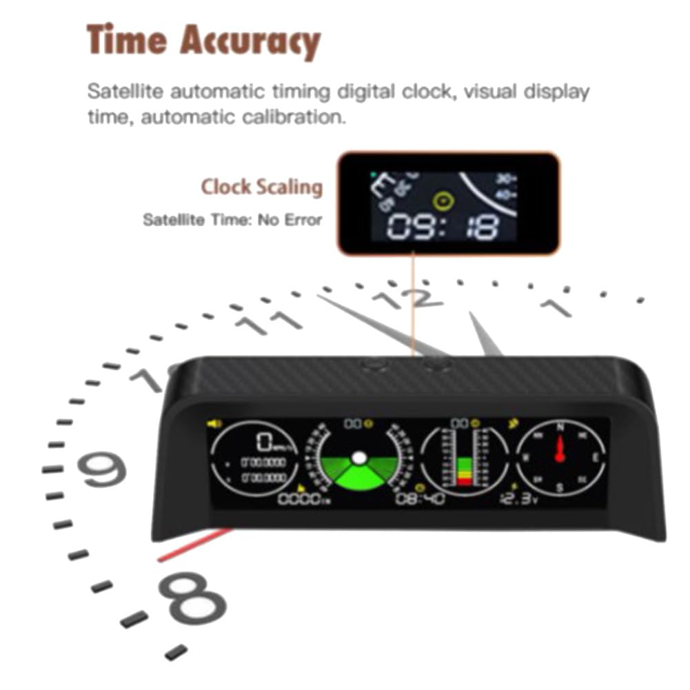 X90 Car Electronic Digital GPS VelocíMetro Head-Up Display Medidor de InclinacióN AltíMetro BrúJula Equilibrador de InclinacióN de de AutomóVil