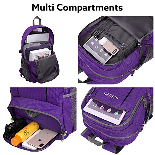 G4Free 40L Lightweight Packable Hiking Backpack with Wet Pocket, Waterproof Handy Foldable Camping Outdoor Travel… - Image 4