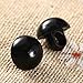 dophee 100Pcs Black Plastic Safety Eyes, DIY Craft Eyes Type Mushroom Domed Round Buttons Sewing Shank for Bear Amigurumi Crochet Puppet Plush Stuffed Animals Doll Making - 9mm