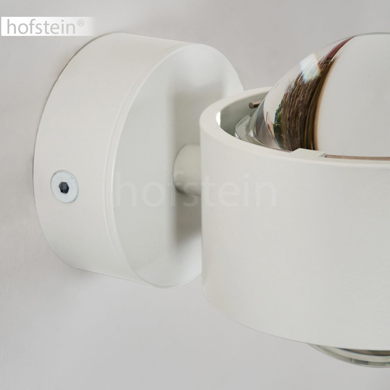 Wandleuchte Sapri, moderner Wandstrahler aus Metall/Glas in Weiß/Klar, Wandspot mit tollem Lichteffekt, Up&Down Leuchte, 1 x G9, ohne Leuchtmittel