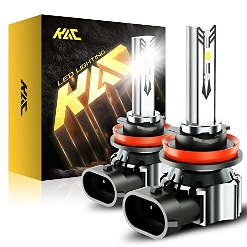 Kac H11 Led Bulbs,H8/H9/H16 Led Car Lights Plug And Play Design Fanless Conversion Kit 6500K Cool White Halogen Replacement, Pack Of 2 #TOP9