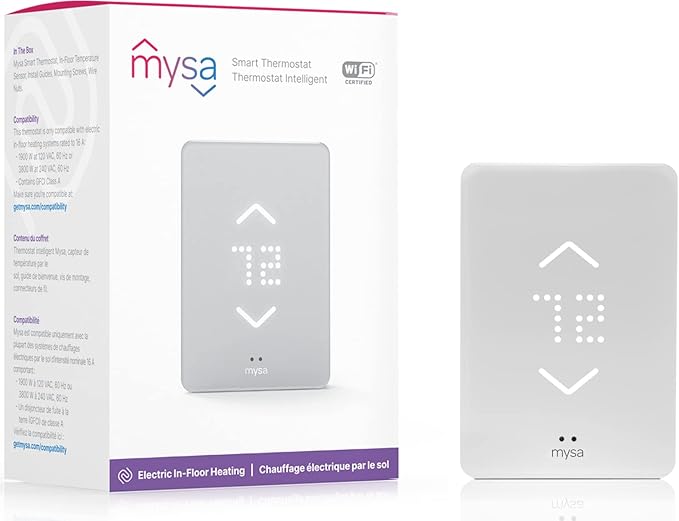 Mysa Smart Thermostat for Electric inFloor Heating 240V Class A GFCI