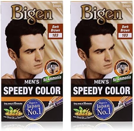 Bigen Men's Speedy Color, Hair Color, 80g - Dark Brown 103 (Pack of 2)