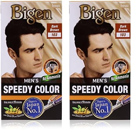 Bigen Men's Speedy Color, Hair Color, 80g - Dark Brown 103 (Pack of 2)