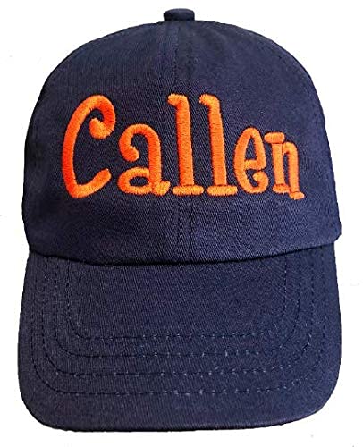 Melondipity Personalized Baseball Cap Hat for Boys, Infants, Toddlers-Navy Blue4