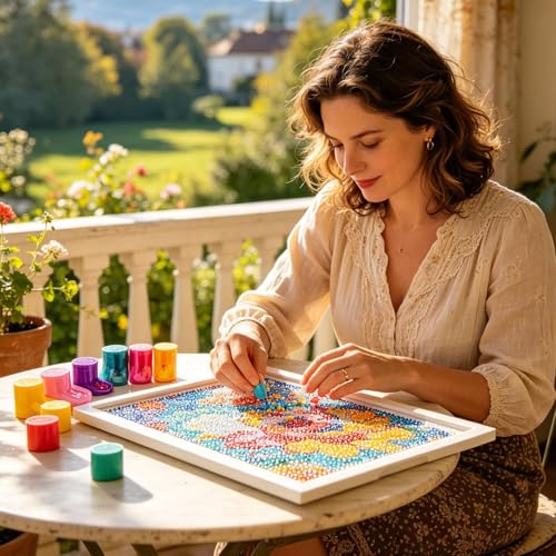 Bandejas para almacenar arte con diamantes de 7 piezas y herramientas para pintura con strass 2