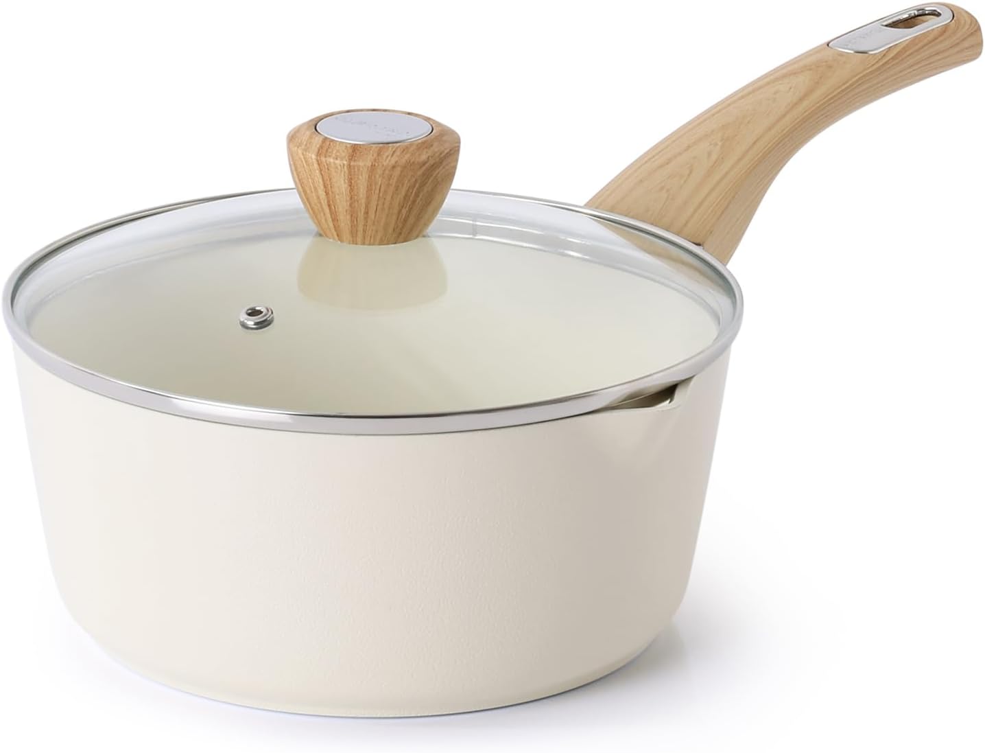 SENSARTE Nonstick Sauce Pan with Lid, 3QT Sauce Pot, Stay-cool Handle, Multipurpose Handy Little Saucepan, Induction Capable, PFOA Free, Black