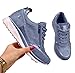 WODETIAN Sandalias de Vestir Zapatillas Deportivas de Mujer Moda Cremallera Cordones Zapatillas de Running Fitness Sneakers Casual Zapatos para Caminar,Azul,38