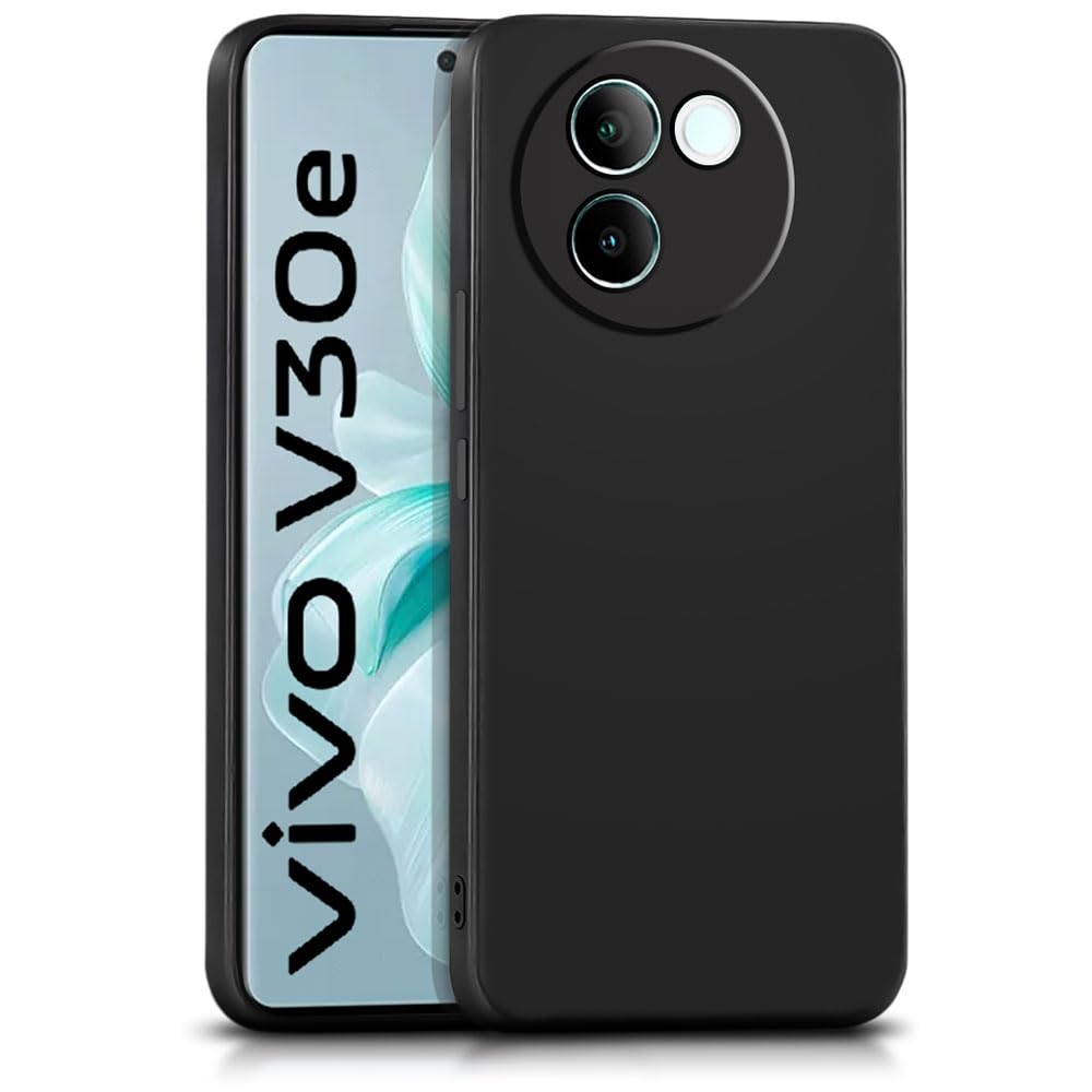 WOW IMAGINE Back Cover for Vivo V30e 5G | Ultra Slim Soft Rubberised Case | Inner Velvet Fabric Lining | Matte Silicone Flexible Mobile Case | Camera Protection - Black (B0D4Q6QBXR) Amazon Price History, Amazon Price Tracker