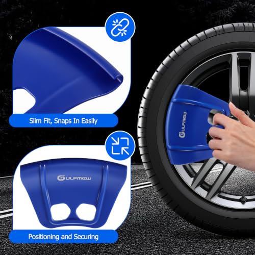 Image of 4 Rim Protectors for Tire Changing, Wheel Rim Guard Kit, Blue & Red