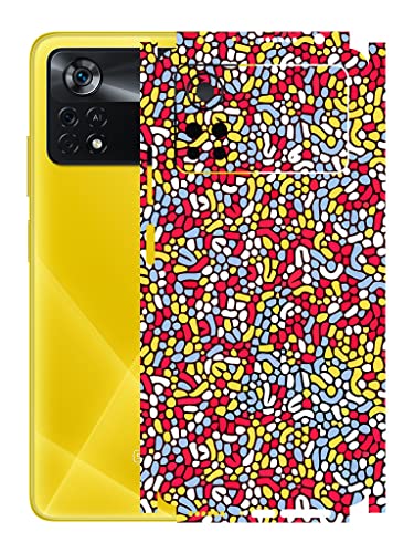 Image of AtOdds - Poco X4 Pro (5G) Mobile Back Skin Rear Screen Guard Protector Film Wrap (Coverage - Back+Camera+Sides) (Beans)