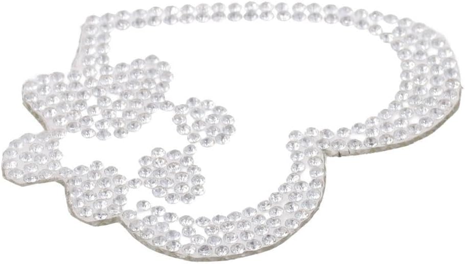 2Pcs Car Bling Stickers, Sliver Rhinestone Stickers Heart with Dog Paw Bling Decals Car Accessories Sparkle Love-Heart Decals for Decoration image 2