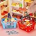 170Pcs Miniature Supermarket Shelves Furniture Model Doll House Store Storage Bookshelf Accessories 4 Layers Shelf Display Rack Mini Locker Decor Food Drink Bottle Toy Cosplay Game Party
