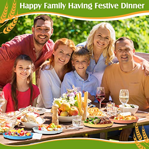 8 Set Unbreakable Wheat Straw Divided Dinner Plates 9 Inch Wheat Plastic Gridded Dinner Plates With Spoon Knife Fork Microwave Dishwasher Safe Wheat Straw Dinnerware Set For Kids Picnic Kitchen #TOP5