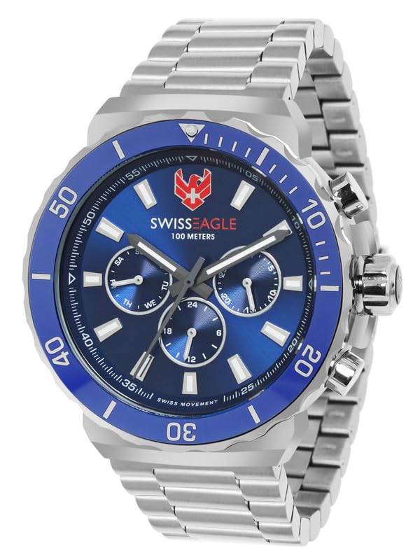 Image of Swiss Eagle Analog Stylish Watch for Men Water Resistant Fashion Watch Round Shape with 3 Hand Mechanism Wrist Watch to Compliment Your Look /Ideal Gift for Male