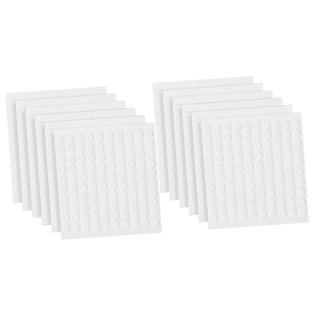 TEHAUX 2sets Double Sided Sticky Dots Adhesive Dots for Wall Art Round Glue Points Easy Peel Stick 600pcs*2