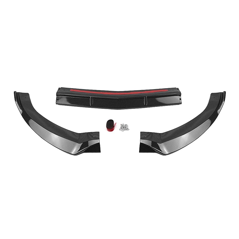 Auto Labbro Paraurti Anteriore Spoiler per Mercedes-Benz W205 C-Klasse C180 C250 C300 C400 2015-2018, Spoiler di Protezione Trim Splitter Anteriore Front Spoilers Accessori