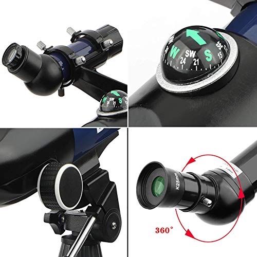 Telescopio astronómico portátil refractor 70mm para principiantes miniatura 3