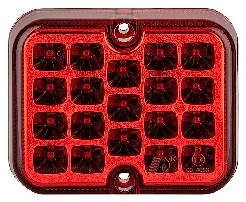 AUTOLIGHT 24 Luz LED antiniebla trasera roja 12 V 100 x 81 x 28 mm 19 LED certificado E impermeable para coches, remolques, tractores, caravanas