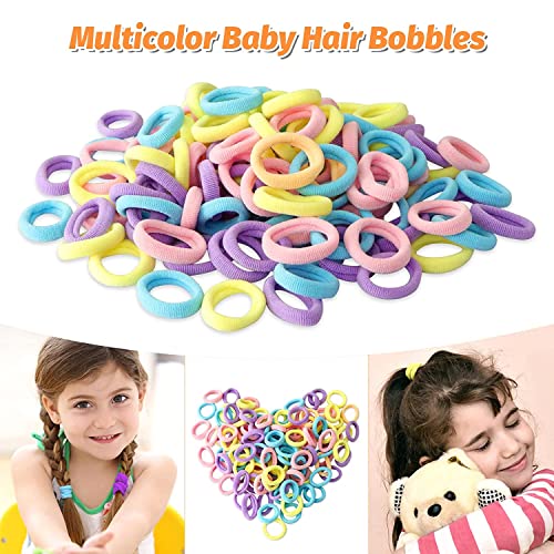 200Pcs Baby Elastics Hair Ties, Candy Color Seamless girls hairbands - Image 4