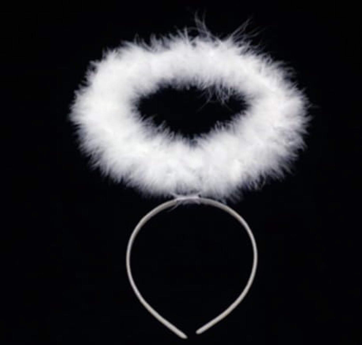 - Angel Halo Headband White/Angel Feather Halo With Headband white - 1pc