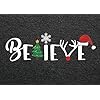 Christmas Believe Tree Shirt Cute Short Sleeve Christmas Graphic Tee Shirts Tops for Women Christmas Shirts Gray