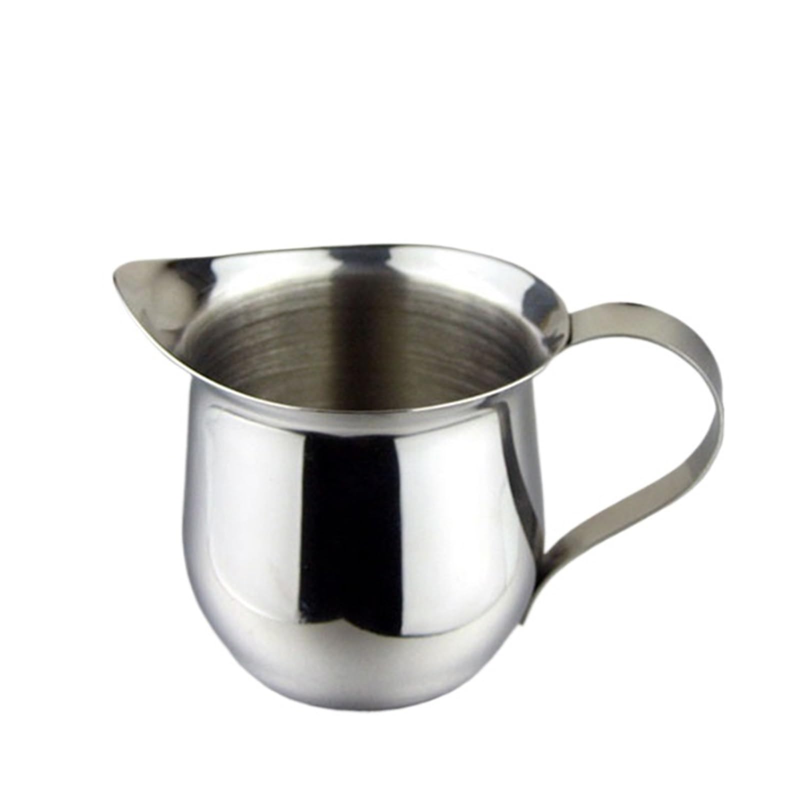 Jarra de espuma leche en forma campana pequeña acero inoxidable, jarra jarro for Barista, capuchino, café expreso, 2 uds Para Espumar(90ml)