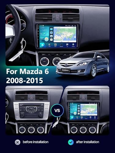 Actualizar radio Mazda 6 2 GH con Carplay y Android Auto pantalla GPS bluetooth 2
