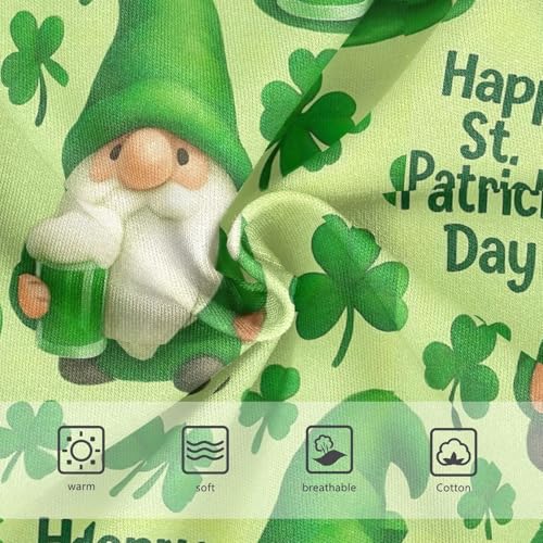 Cute Gnomes Shamrock Green Little Girl Panties Toddler Girls Underwear Cotton Animal Undies Kids Briefs 2t3